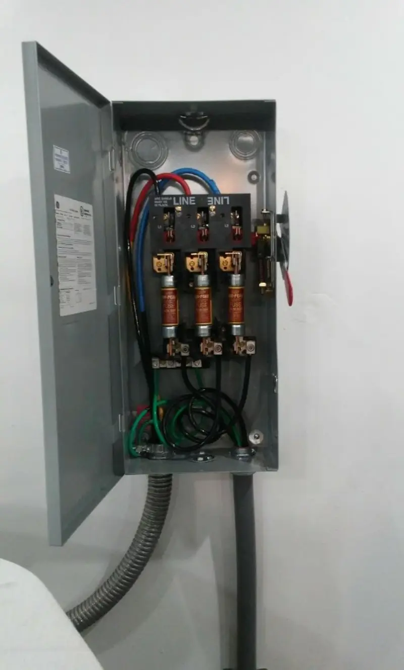Three-phase disconnect switch installed for Electrical Wiring & Rewiring in Aberdeen